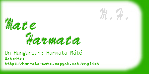 mate harmata business card